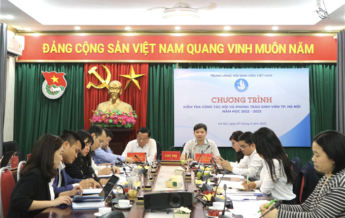 Trung ương Hội Sinh viên Việt Nam làm việc với Ban Thư ký Hội Sinh viên Việt Nam thành phố