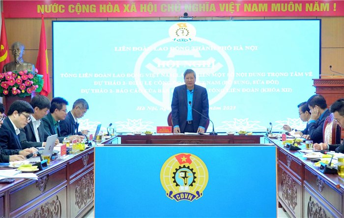 Tổng Liên đoàn Lao động Việt Nam làm việc với Liên đoàn Lao động thành phố Hà Nội
