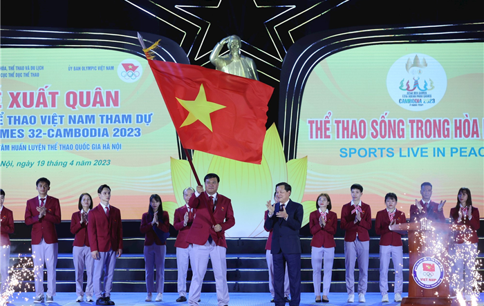 Lễ xuất quân Đoàn thể thao Việt Nam tham dự SEA Games 32