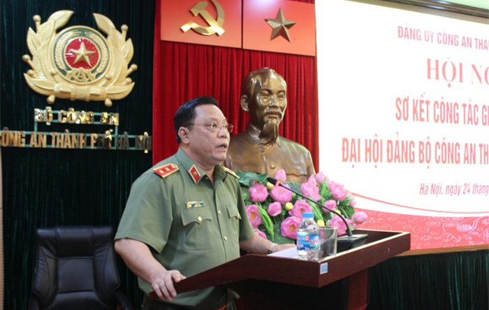Sơ kết công tác giữa nhiệm kỳ Đại hội Đảng bộ Công an thành phố Hà Nội khóa XXVIII