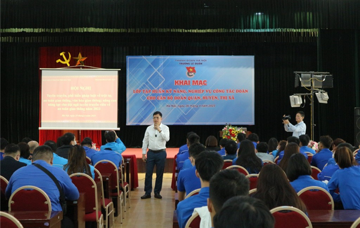 Khai giảng lớp tập huấn kỹ năng, nghiệp vụ công tác Đoàn cho cán bộ Đoàn các quận, huyện, thị xã năm 2023