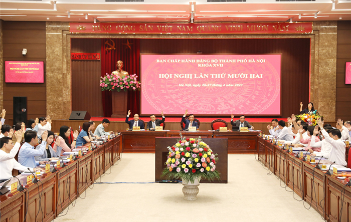 Hội nghị lần thứ 12 Ban Chấp hành Đảng bộ thành phố Hà Nội khóa XVII thành công tốt đẹp
