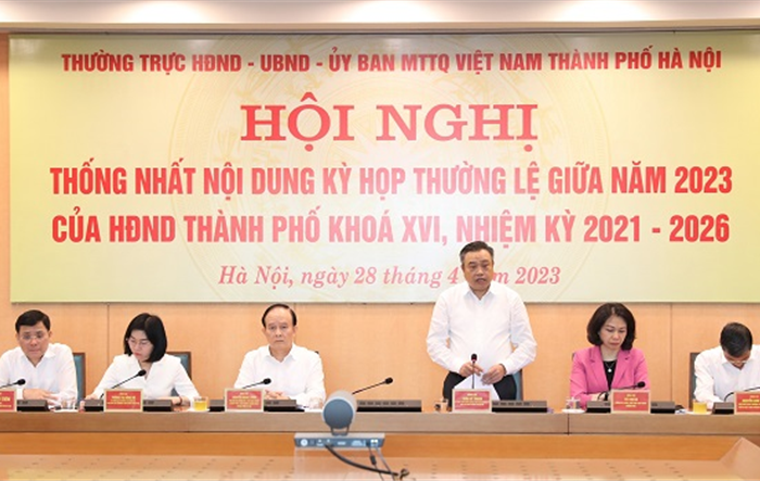 Thống nhất nội dung kỳ họp thường lệ giữa năm 2023 của HĐND thành phố Hà Nội khoá XVI