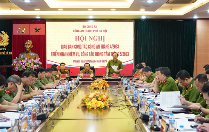 Công an Hà Nội giao ban công tác tháng 4-2023