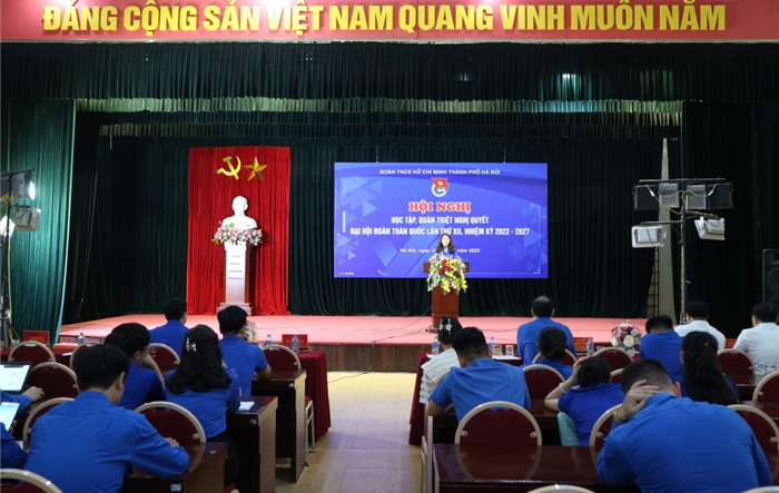 Thành đoàn Hà Nội học tập, quán triệt Nghị quyết Đại hội Đoàn toàn quốc lần thứ XII, nhiệm kỳ 2022 - 2027