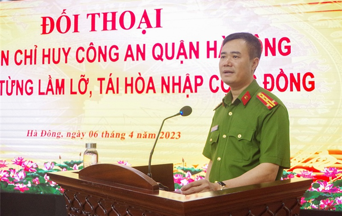 Công an quận Hà Đông: Gặp gỡ, tư vấn hướng nghiệp đối thoại với người lầm lỡ, tái hòa nhập cộng đồng