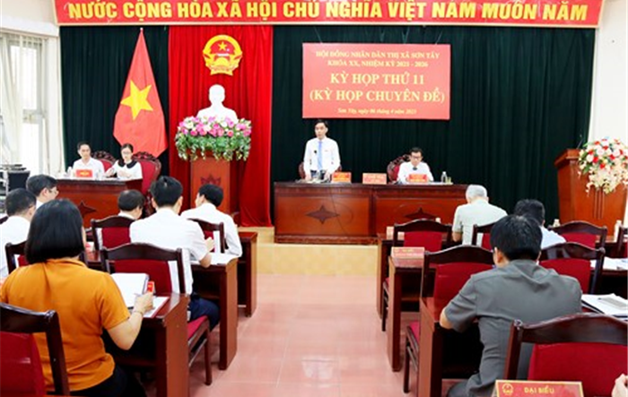 Kỳ họp thứ 11 (kỳ họp chuyên đề) HĐND thị xã khóa XX, nhiệm kỳ 2021 - 2026