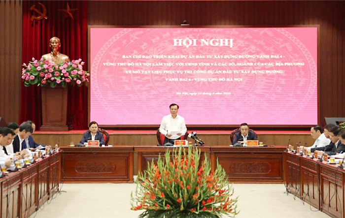 Đẩy nhanh tiến độ giải phóng mặt bằng của dự án đầu tư xây dựng đường Vành đai 4 - Vùng Thủ đô theo kế hoạch và khu vực khởi công