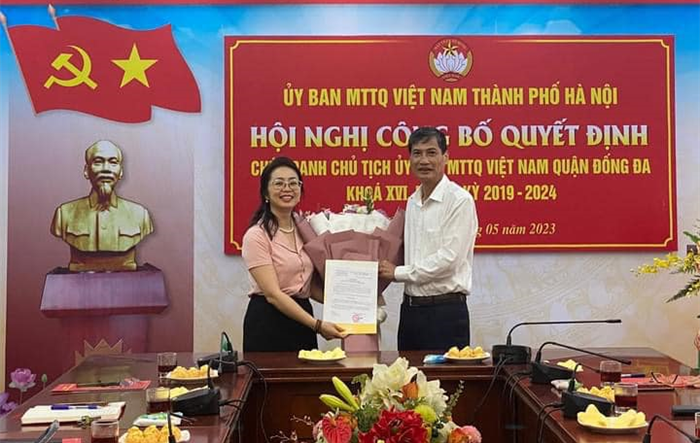 Công bố quyết định Chủ tịch Uỷ ban MTTQ Việt Nam quận Đống Đa 
