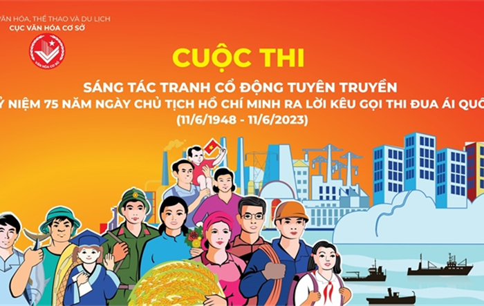 Đẩy mạnh tuyên truyền, cổ động trực quan kỷ niệm 75 năm Ngày Chủ tịch Hồ Chí Minh ra Lời kêu gọi thi đua ái quốc