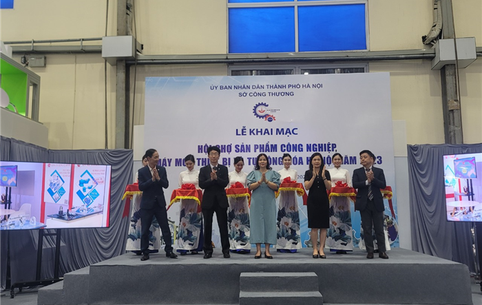 Khai mạc “Hội chợ sản phẩm công nghiệp, máy móc thiết bị và tự động hóa Hà Nội năm 2023”