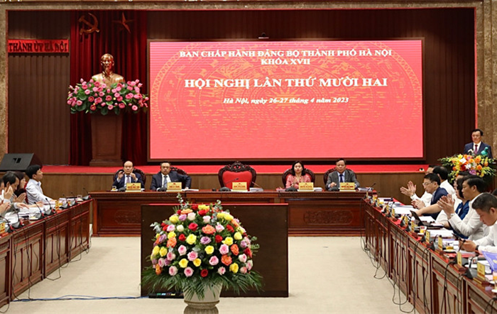 Kết luận Hội nghị lần thứ mười hai Ban Chấp hành Đảng bộ Thành phố khóa XVII (nhiệm kỳ 2020 - 2025)
