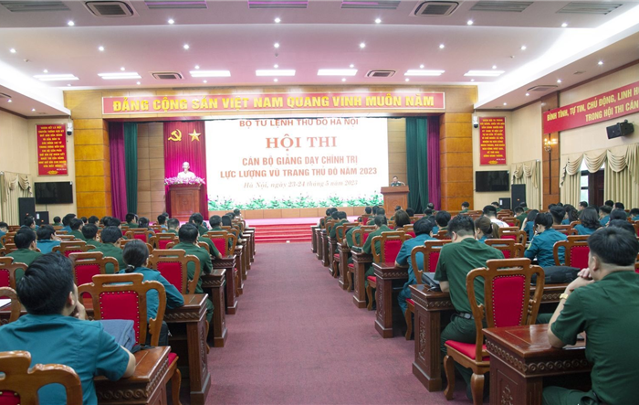 Bộ Tư lệnh Thủ đô Hà Nội: Khai mạc Hội thi Cán bộ giảng dạy chính trị