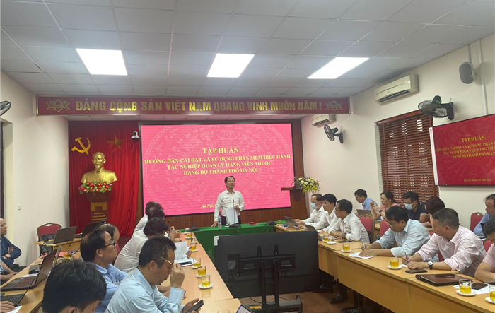 Đảng uỷ Khối các trường Đại học, Cao đẳng Hà Nội tập huấn hướng dẫn sử dụng phần mềm điều hành tác nghiệp quản lý đảng viên