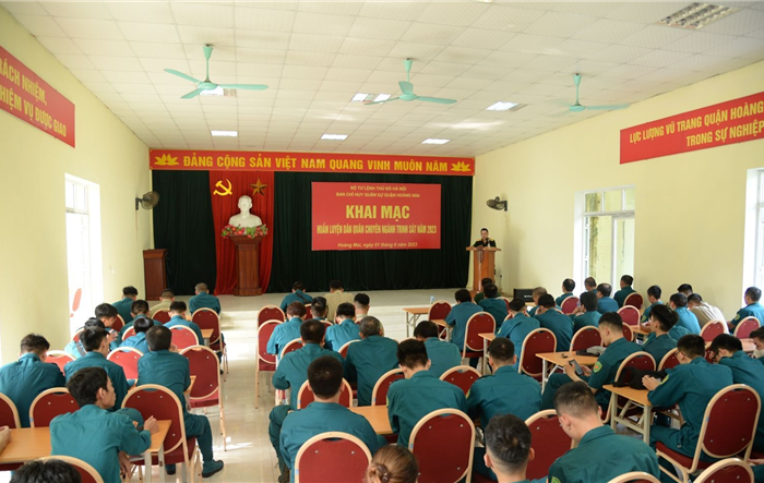 126 cán bộ, chiến sĩ dân quân tham gia  huấn luyện chuyên ngành trinh sát năm 2023