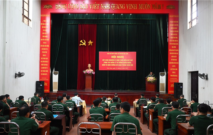 Ban Chỉ huy Quân sự huyện Gia Lâm thực hiện tốt công tác quản lý tư tưởng quân nhân