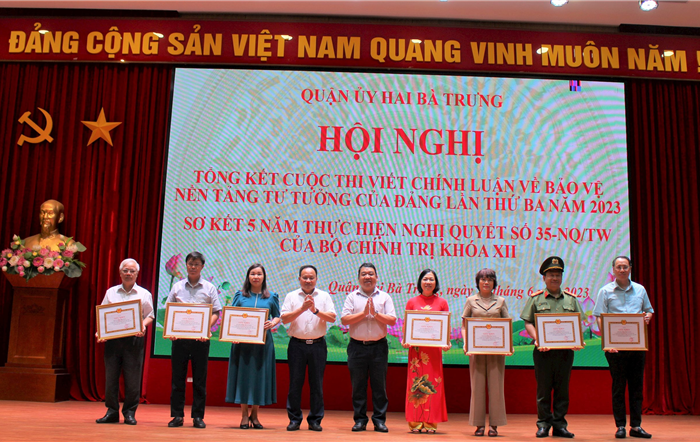 Quận Hai Bà Trưng: Tổng kết cuộc thi viết chính luận bảo vệ nền tảng tư tưởng của Đảng lần thứ ba năm 2023