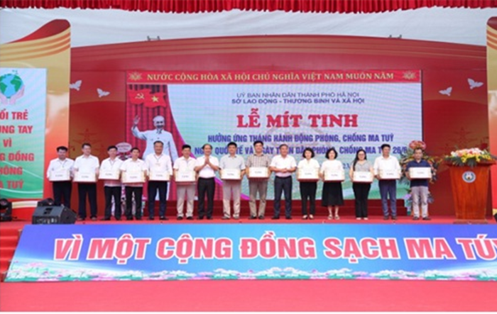 Lễ mít tinh hưởng ứng Tháng hành động phòng, chống ma túy năm 2023