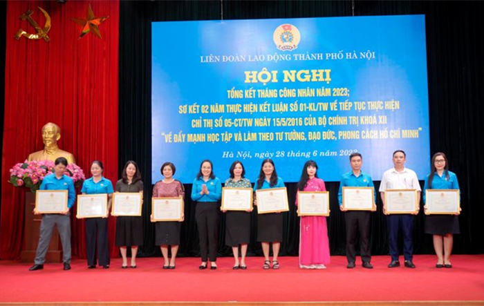 Liên đoàn Lao động thành phố sơ kết 02 năm thực hiện Kết luận số 01-KL/TW của Bộ Chính trị 