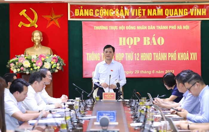 Họp báo thông tin về kỳ họp thứ 12 của HĐND thành phố Hà Nội 