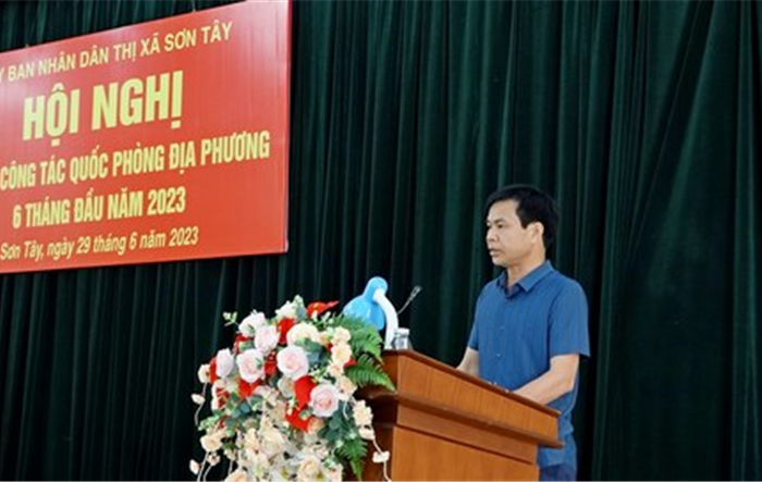Thị xã Sơn Tây: Sơ kết công tác quốc phòng, quân sự địa phương 6 tháng đầu năm 2023