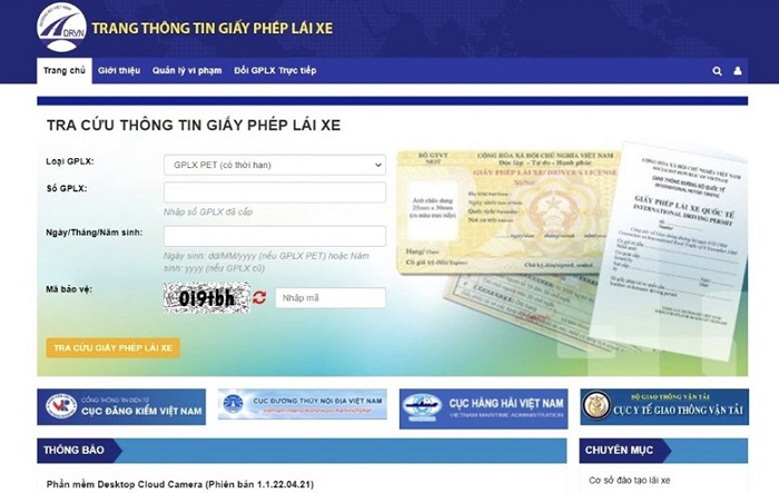 Bộ Giao thông Vận tải cảnh báo Trang thông tin điện tử Giấy phép lái xe giả mạo