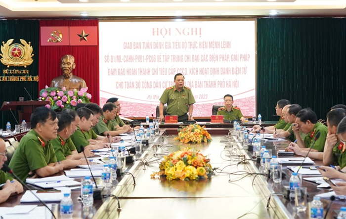 Công an thành phố Hà Nội: Đánh giá tiến độ thực hiện Mệnh lệnh 01