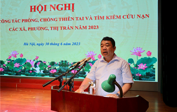Hội nghị triển khai công tác phòng, chống thiên tai tới các xã, phường, thị trấn năm 2023