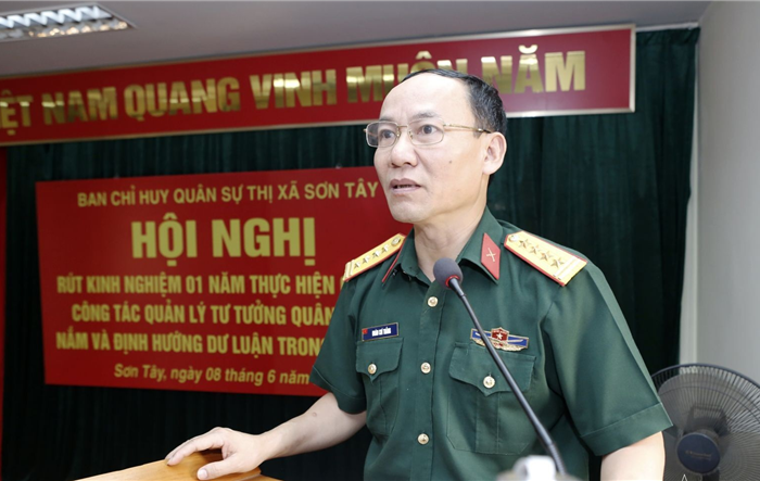 Ban Chỉ huy Quân sự thị xã Sơn Tây: Đánh giá kết quả 1 năm thực hiện quy chế công tác quản lý tư tưởng quân nhân