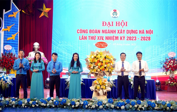 Công đoàn ngành Xây dựng Hà Nội tổ chức Đại hội lần thứ XIV nhiệm kỳ 2023 - 2028 thành công tốt đẹp