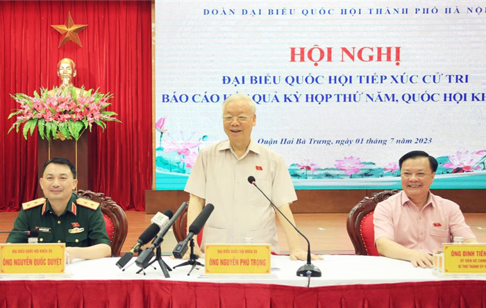 Tiếp xúc cử tri thành phố Hà Nội, Tổng Bí thư Nguyễn Phú Trọng: Phải giữ bằng được những di sản văn hóa cha ông để lại 