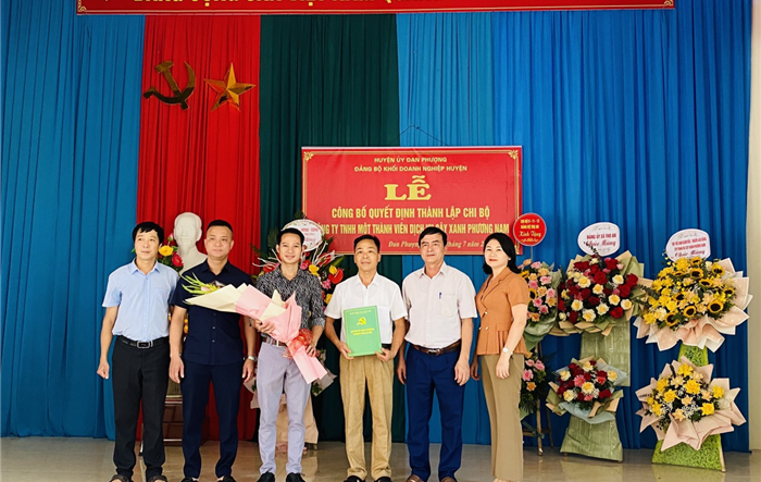Huyện Đan Phượng thành lập thêm 01 chi bộ thuộc Đảng bộ khối Doanh nghiệp