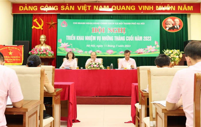 Chi nhánh Ngân hàng Chính sách xã hội thành phố sơ kết công tác 6 tháng đầu năm 2023