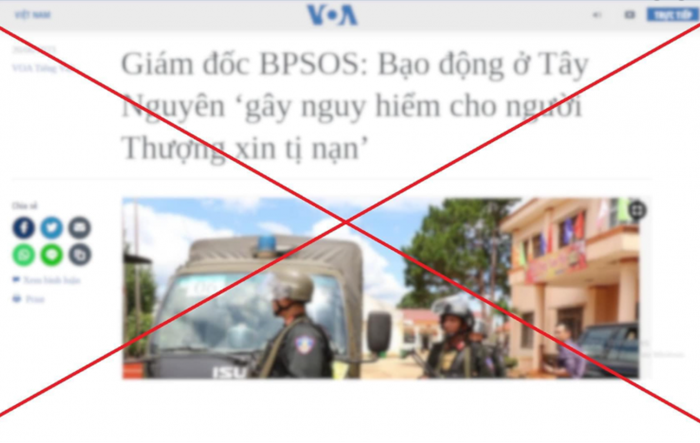Tổ chức BPSOS lại trắng trợn vu cáo, xuyên tạc sau vụ khủng bố ở Đắk Lắk