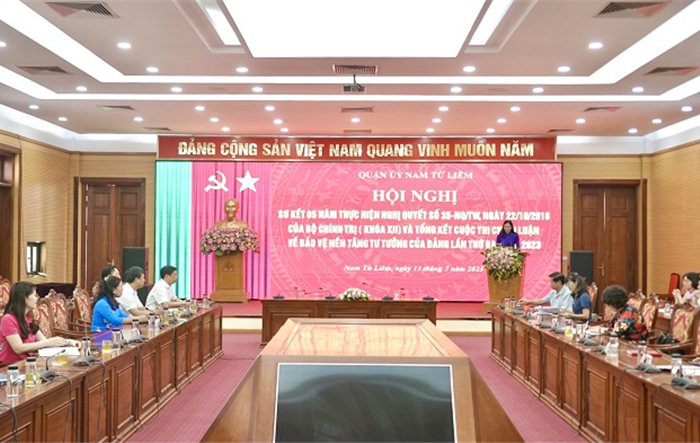 Quận ủy Nam Từ Liêm tổng kết Cuộc thi chính luận về bảo vệ nền tảng tư tưởng của Đảng lần thứ ba năm 2023