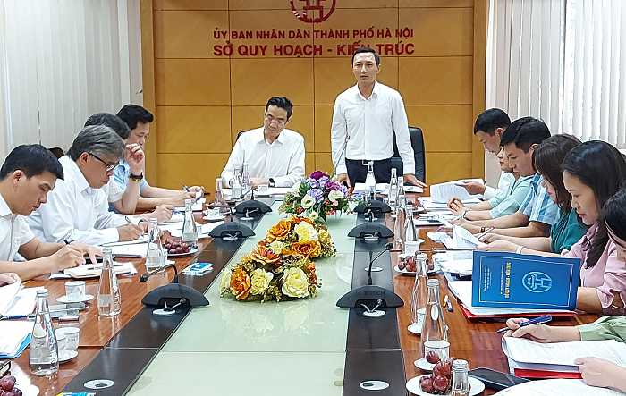 Bí thư Đảng ủy Khối các cơ quan thành phố làm việc với Đảng ủy cơ quan Sở Quy hoạch – Kiến trúc Hà Nội 