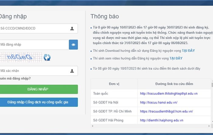Chính thức công bố điểm thi tốt nghiệp trung học phổ thông năm 2023