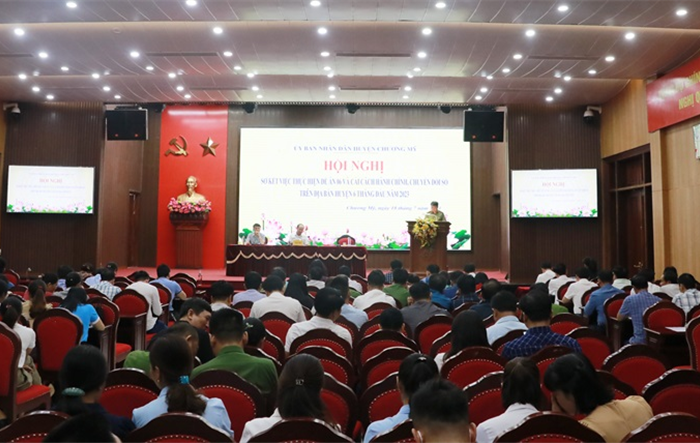 Huyện Chương Mỹ: Gắn trách nhiệm của người đứng đầu cấp ủy đối với công tác cải cách hành chính, chuyển đổi số