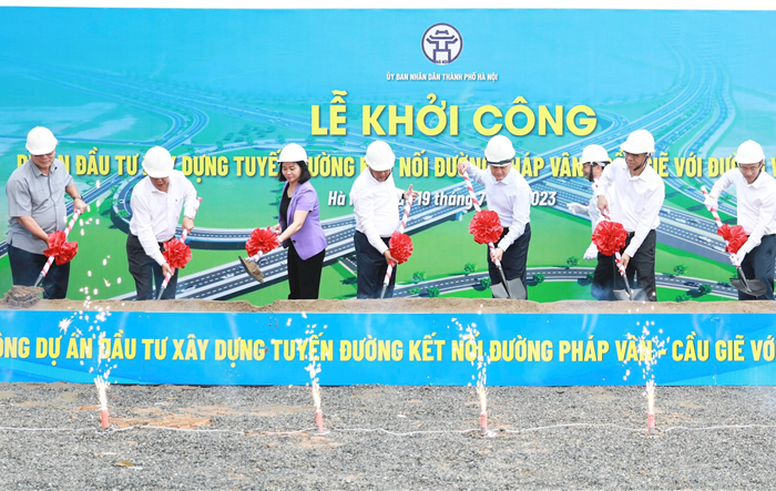 Khởi công dự án tuyến đường kết nối cao tốc Pháp Vân – Cầu Giẽ  với đường Vành đai 3 nhằm giảm ùn tắc giao thông cửa ngõ phía Nam Thủ đô