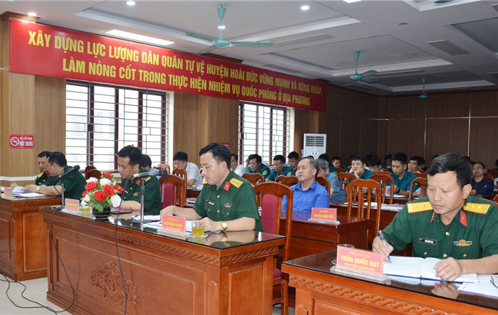 Ban Chỉ huy Quân sự huyện Hoài Đức giao ban công tác Đảng, công tác chính trị quý III-2023