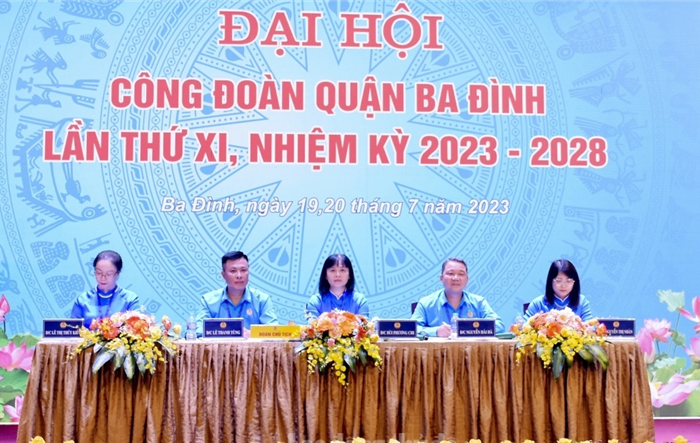 Ngày làm việc thứ nhất Đại hội Công đoàn quận Ba Đình khoá XI, nhiệm kỳ 2023 - 2028