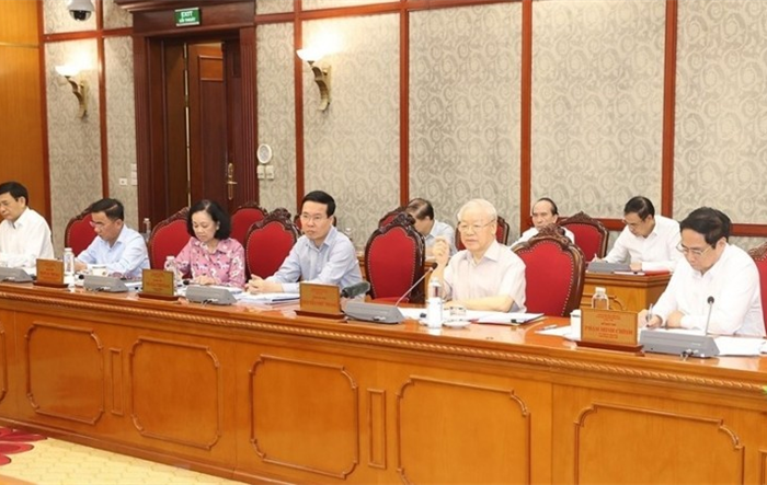 Tổng Bí thư Nguyễn Phú Trọng chủ trì cuộc họp Bộ Chính trị, Ban Bí thư