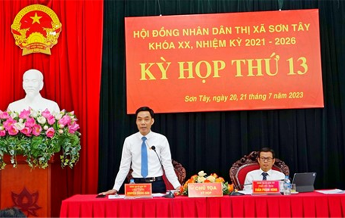 Bế mạc kỳ họp thứ 13 HĐND thị xã Sơn Tây khóa XX, nhiệm kỳ 2021 - 2026