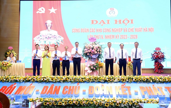 Đại hội Công đoàn các Khu Công nghiệp và Chế xuất Hà Nội nhiệm kỳ 2023 - 2028