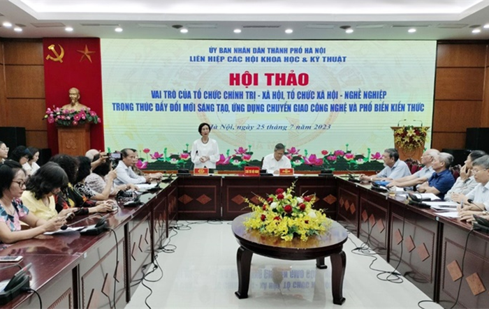 Hội thảo “Vai trò của tổ chức chính trị - xã hội, tổ chức xã hội - nghề nghiệp trong thúc đẩy đổi mới sáng tạo và ứng dụng chuyển giao công nghệ”