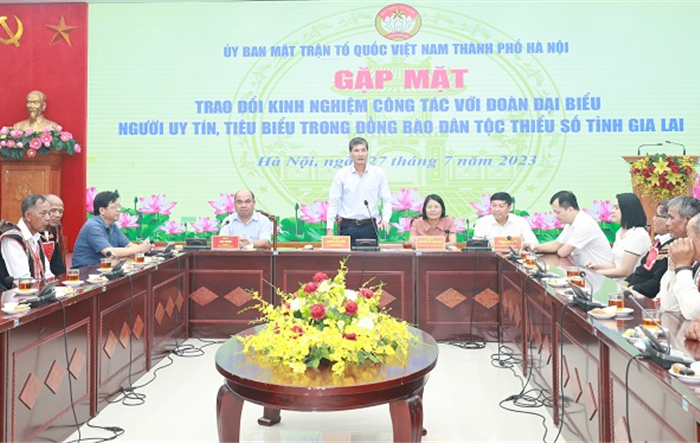 Mặt trận thành phố trao đổi kinh nghiệm với Đoàn đại biểu người uy tín, tiêu biểu đồng bào thiểu số tỉnh Gia Lai