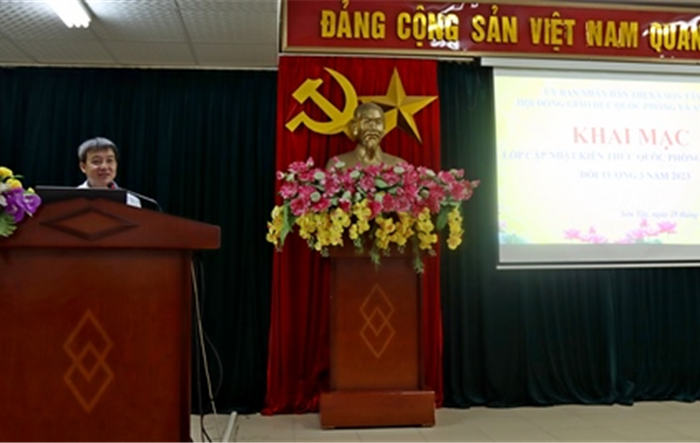 Thị xã Sơn Tây khai mạc lớp bồi dưỡng kiến thức quốc phòng an ninh cho cán bộ đối tượng 3