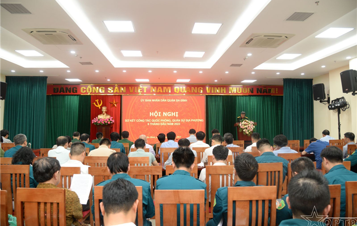 Quận Ba Đình: Sơ kết công tác quân sự, quốc phòng 6 tháng đầu năm 2023