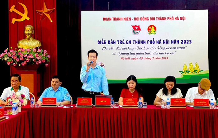Diễn đàn trẻ em thành phố: Giúp trẻ em Thủ đô “Lời nói hay - việc làm tốt - ứng xử văn minh”