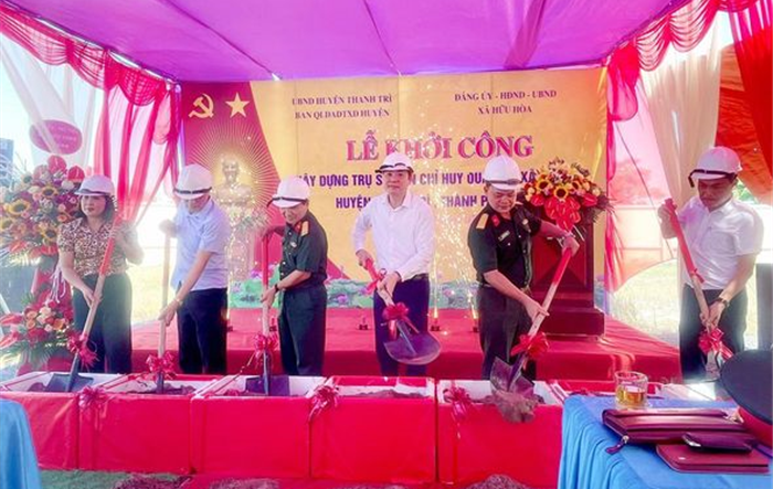 Huyện Thanh Trì khởi công xây dựng trụ sở Ban Chỉ huy quân sự xã Hữu Hòa